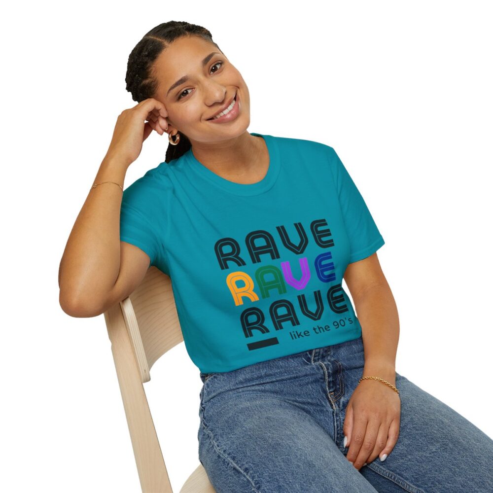 Rave Like the 90s Mens Softstyle T-Shirt - Image 118