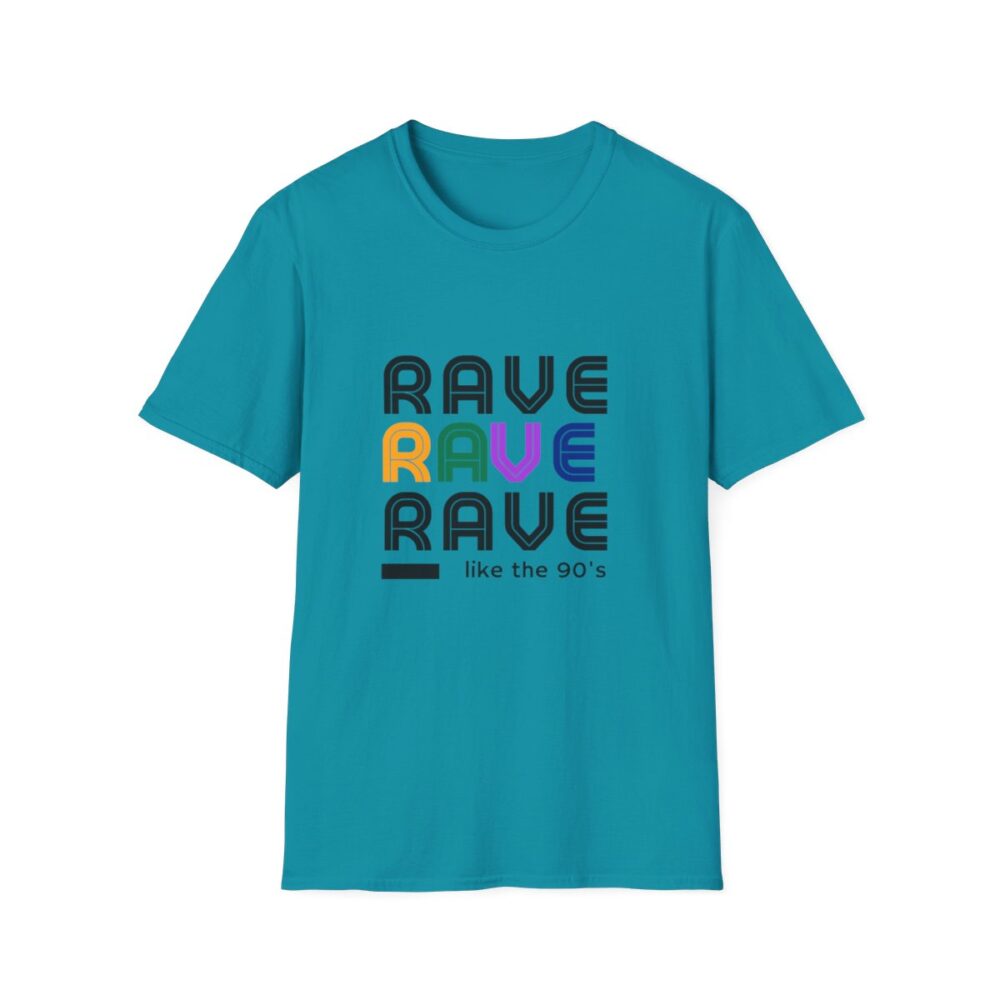 Rave Like the 90s Mens Softstyle T-Shirt - Image 49