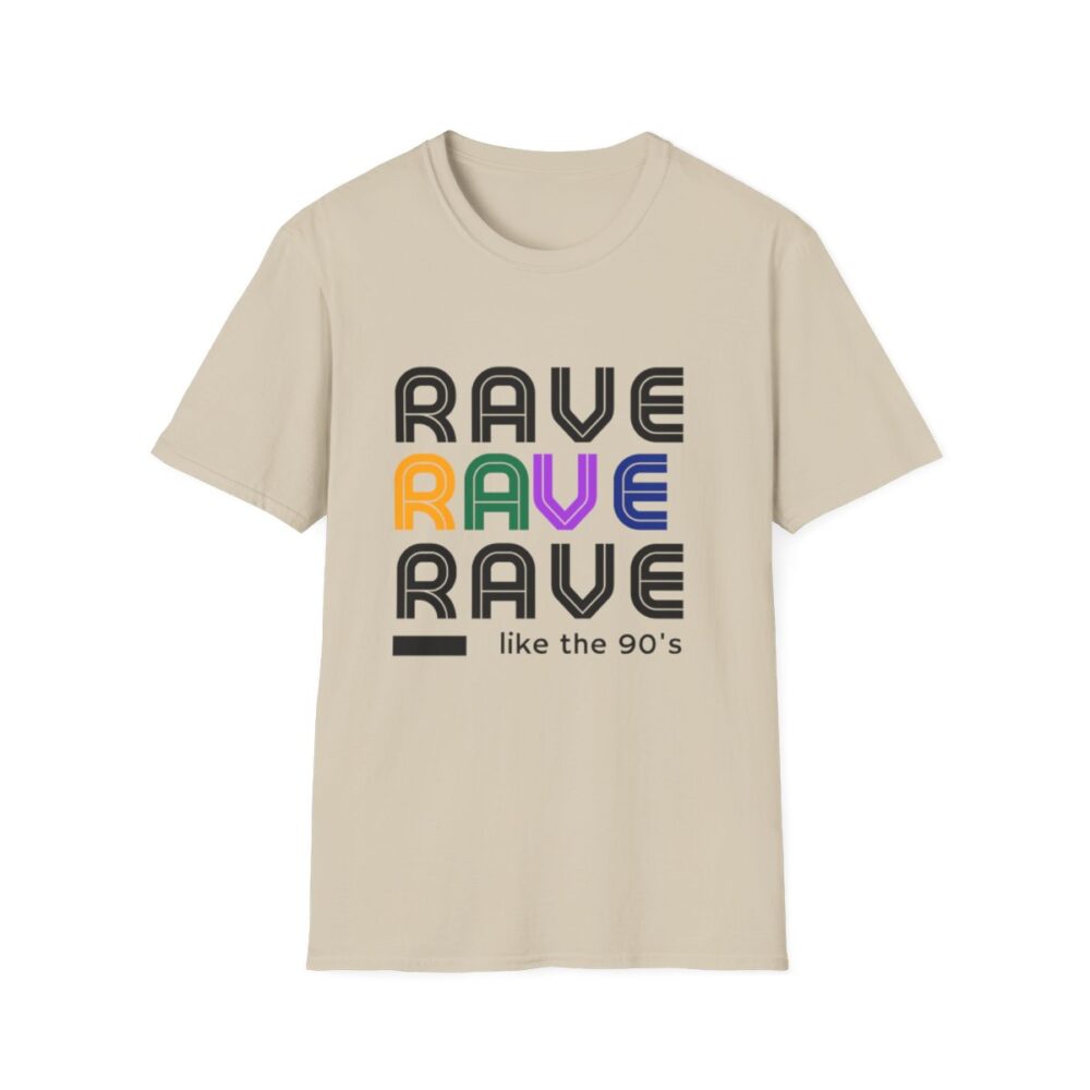 Rave Like the 90s Mens Softstyle T-Shirt - Image 25