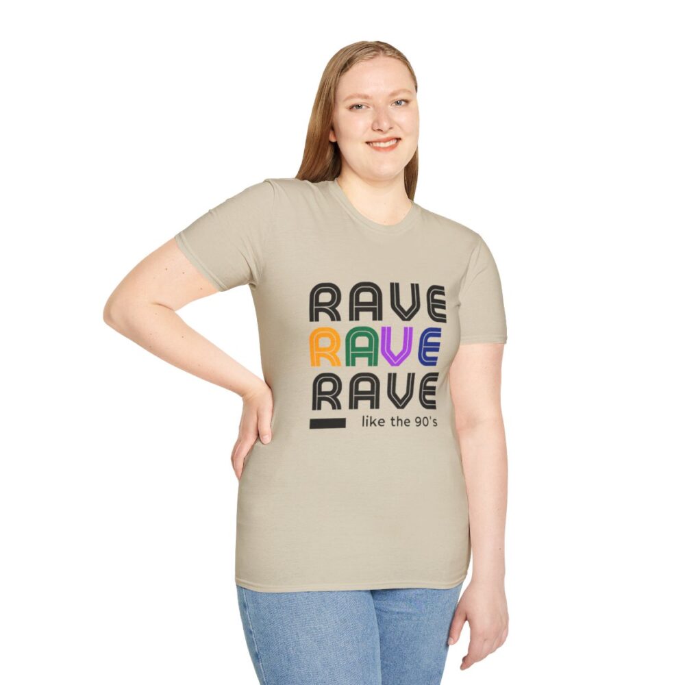 Rave Like the 90s Mens Softstyle T-Shirt - Image 29