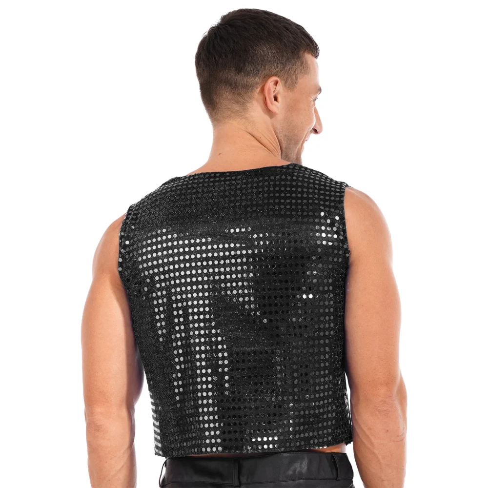 Shiny Sequins Rave Festival Vest - Image 2