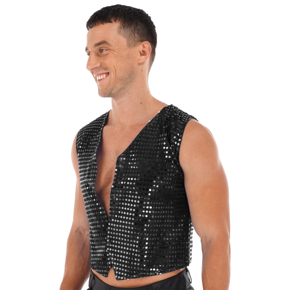 Shiny Sequins Rave Festival Vest - Image 3