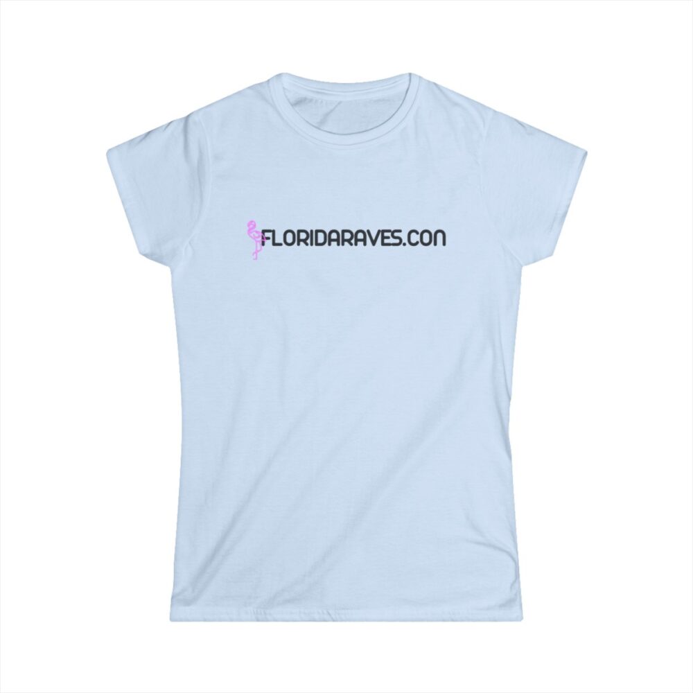 FloridaRaves Braneded Black Text Women's Softstyle Tee - Image 5