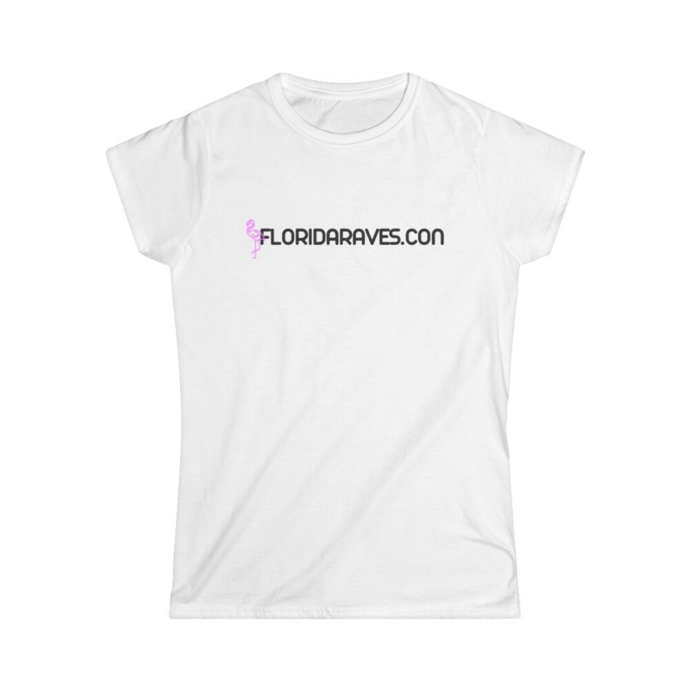 FloridaRaves Braneded Black Text Women's Softstyle Tee - Image 2