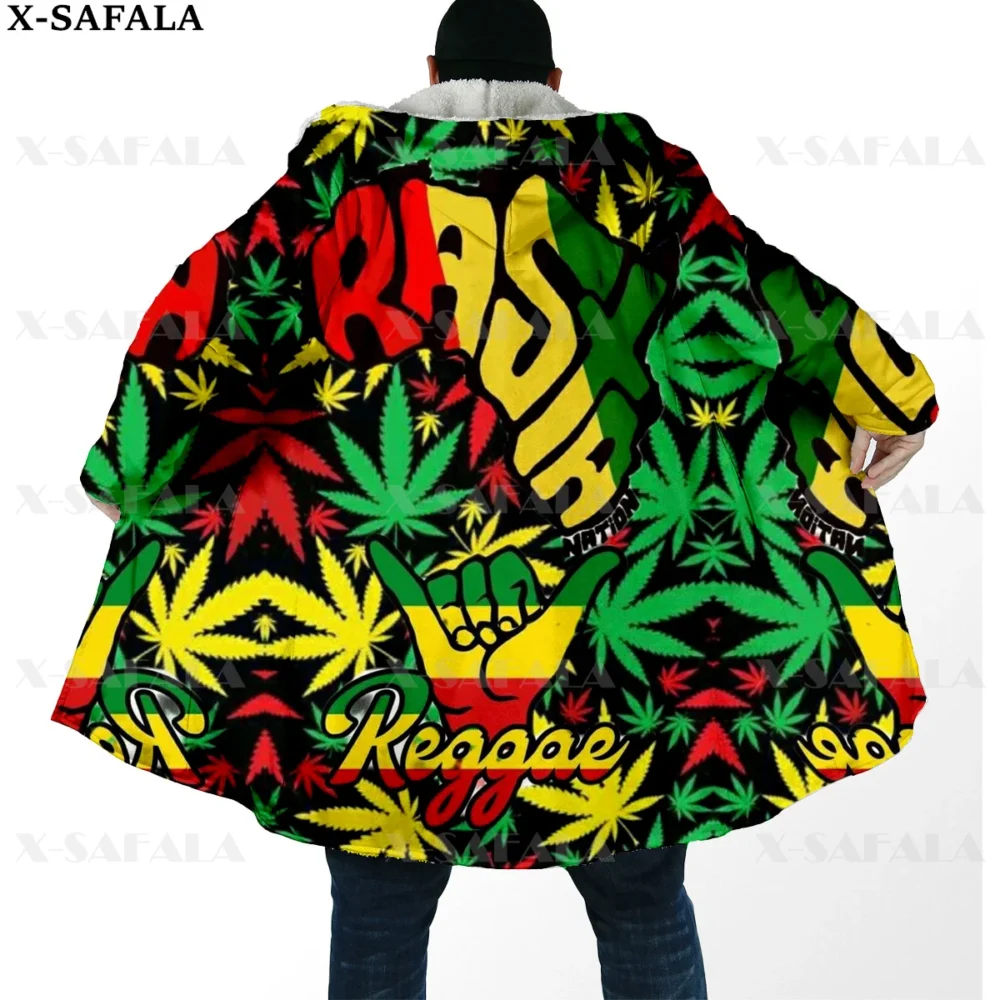 Weeds Leaf Psychedelic Hooded Cloak - Image 5