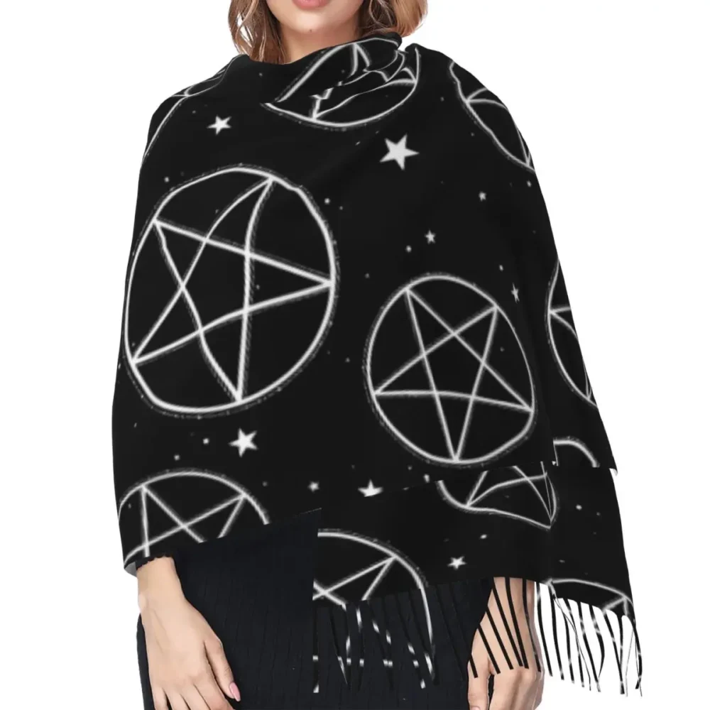 Pentagram Rave Pashmina w Tassels - Image 4