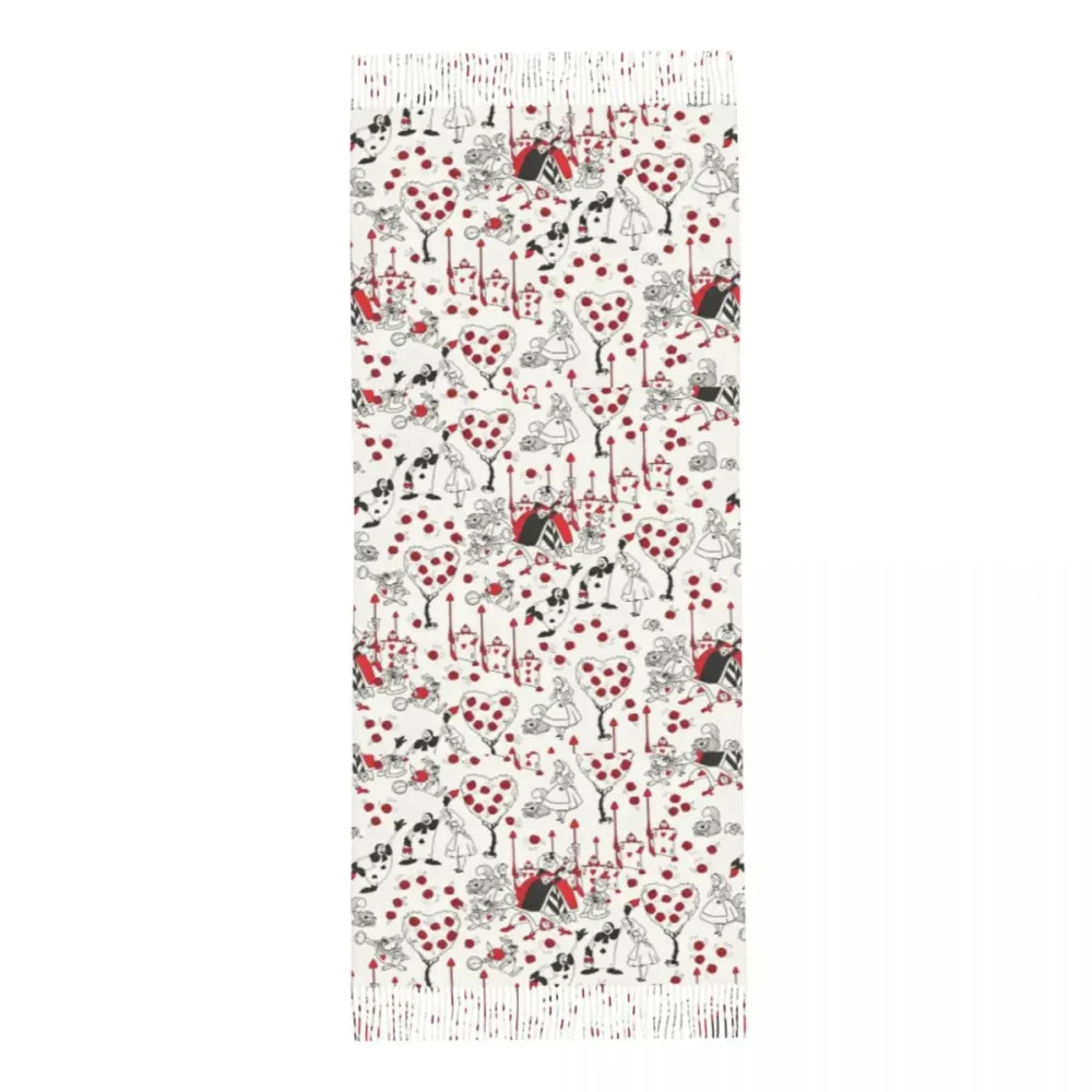 Alice In Wonderland Print Pashmina - Image 3