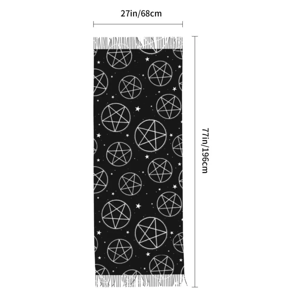 Pentagram Rave Pashmina w Tassels - Image 5