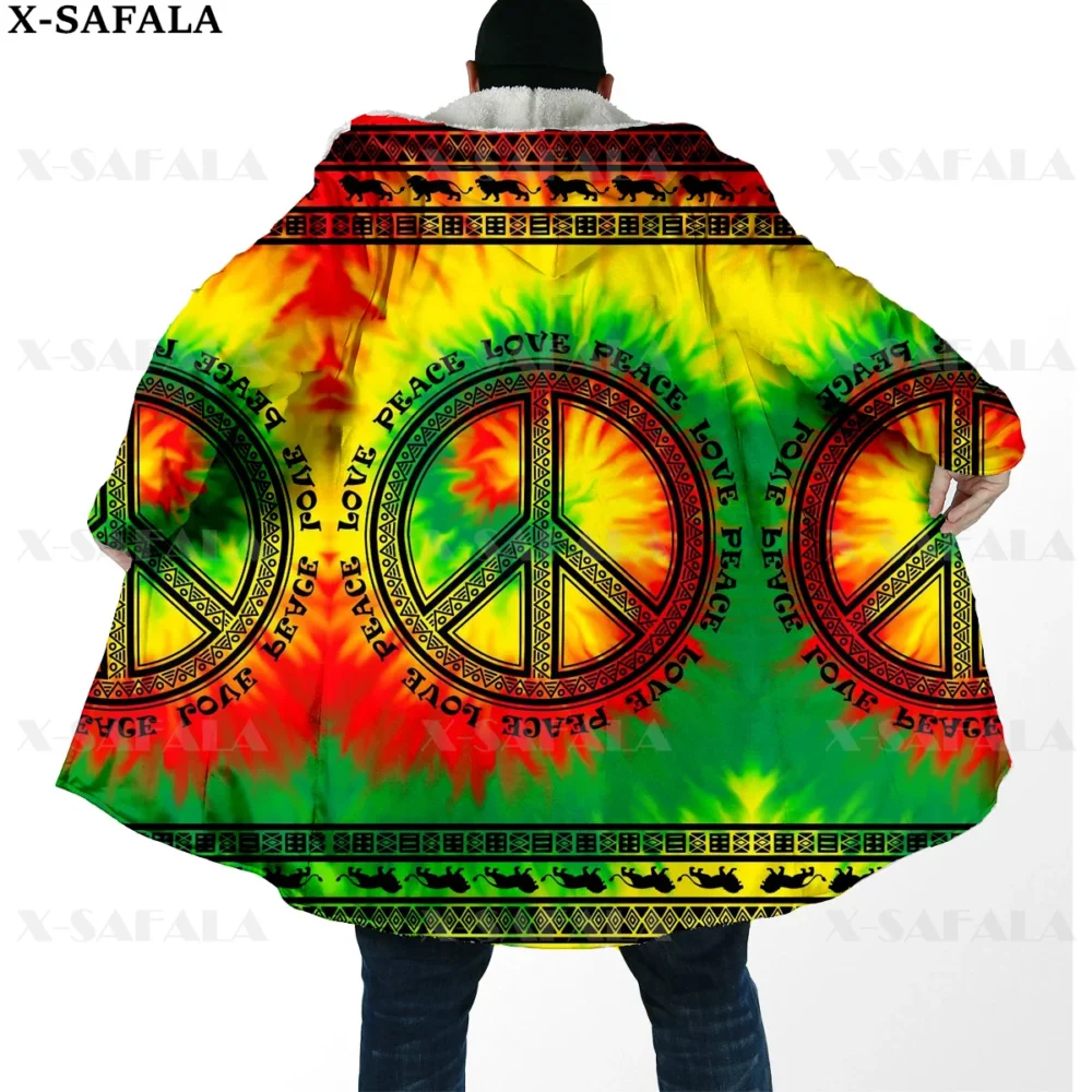 Weeds Leaf Psychedelic Hooded Cloak - Image 2