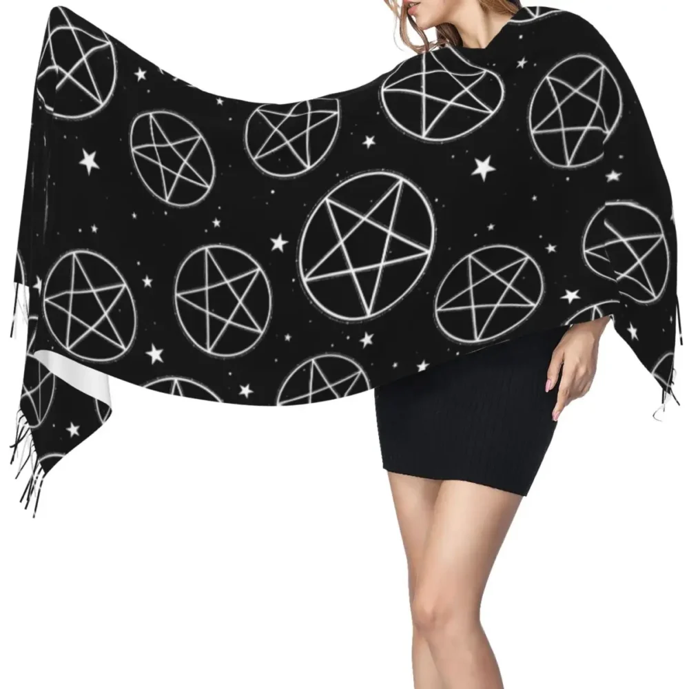 Pentagram Rave Pashmina w Tassels - Image 3