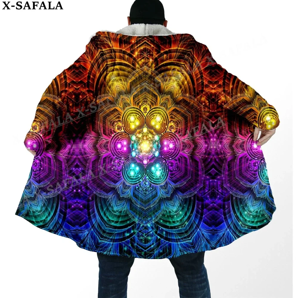 Trippy Mandala Psychedelic Rave Cloak - Image 4